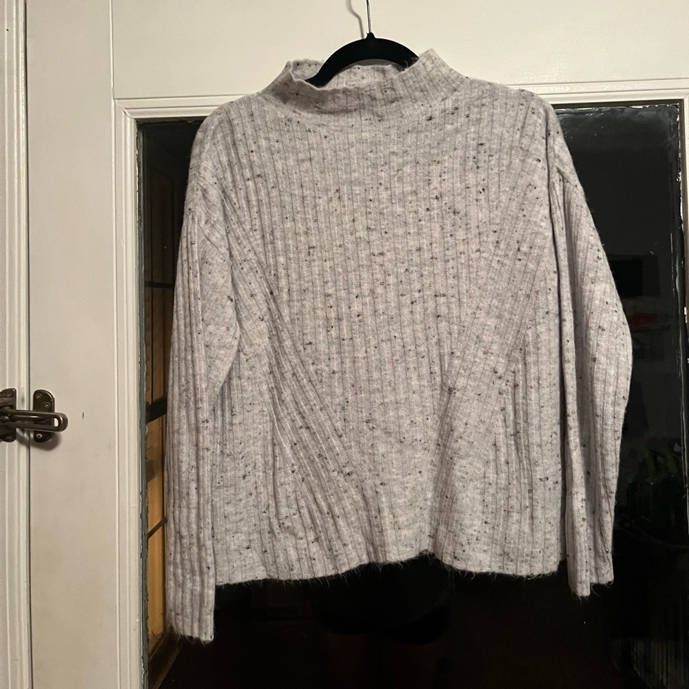 Old Navy Mock Neck Sweater- Gray Speckled